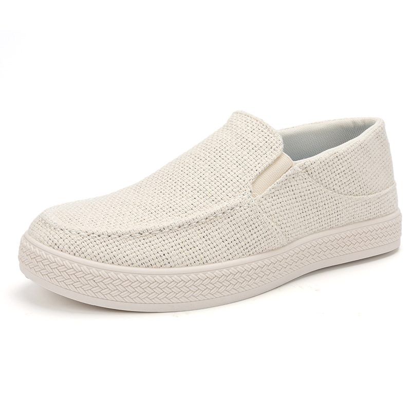 Espadrille Slip On - Men Linen Slip On Loafers Breathable
