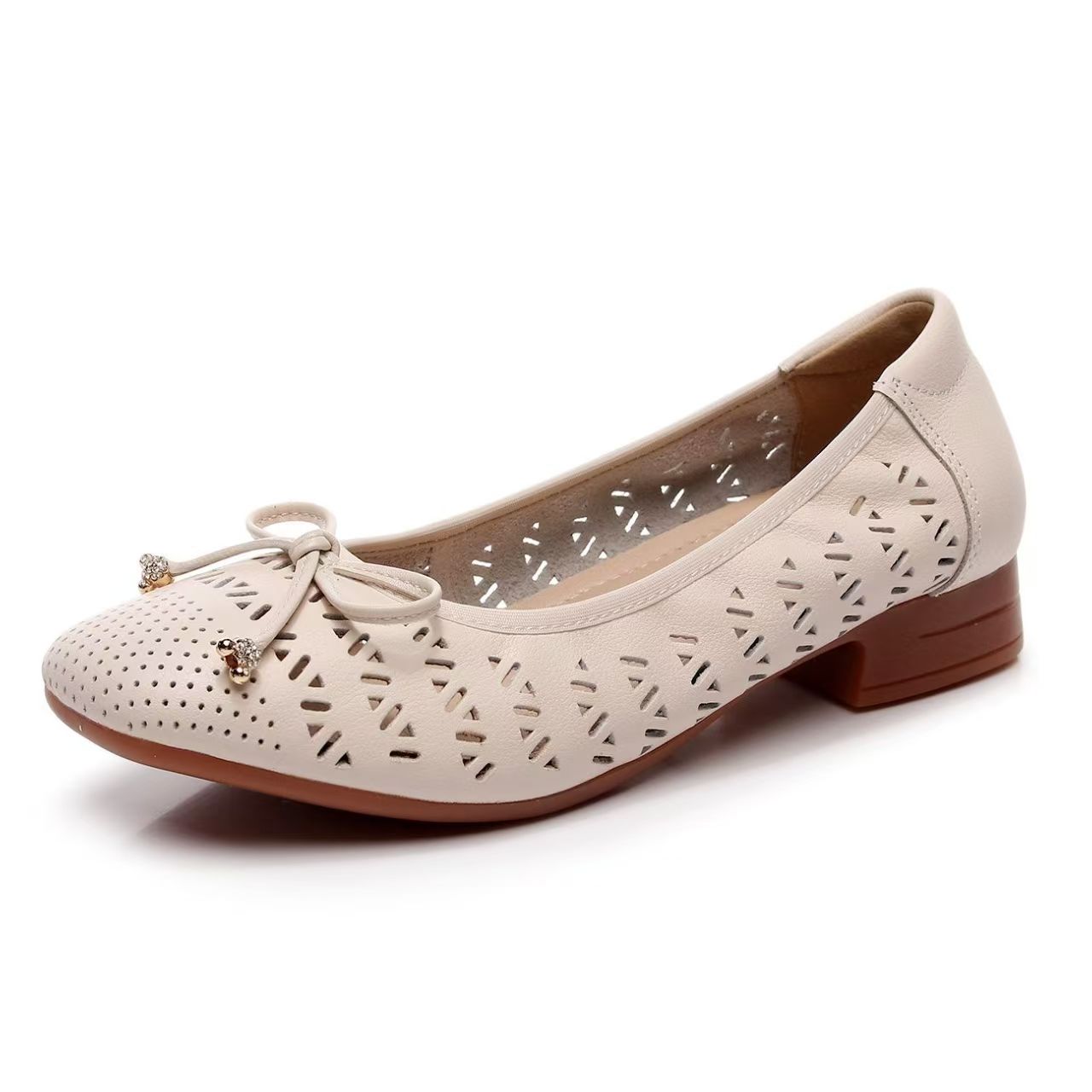 Women's Genuine Leather Hollow - Casual Sandal Leather 评论和价格