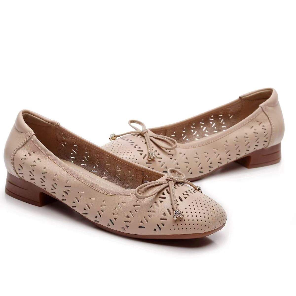 Women's Genuine Leather Hollow - Casual Sandal Leather 评论和价格