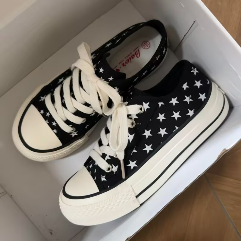 Casual Star Low-Top Canvas Sho - Vans Shoes Old Skool 评论和价格