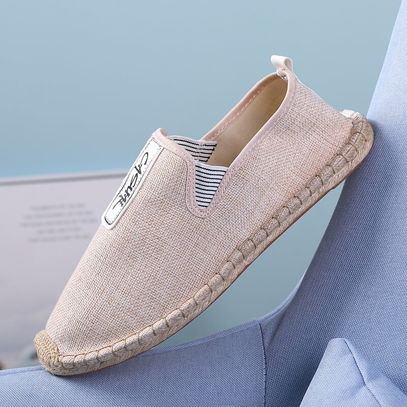 Linen Male Casual Shoes Loafer - Espadrille Slip On 评论和价格